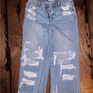 Flying Monkey Light Blue Distressed Boyfriend Jeans